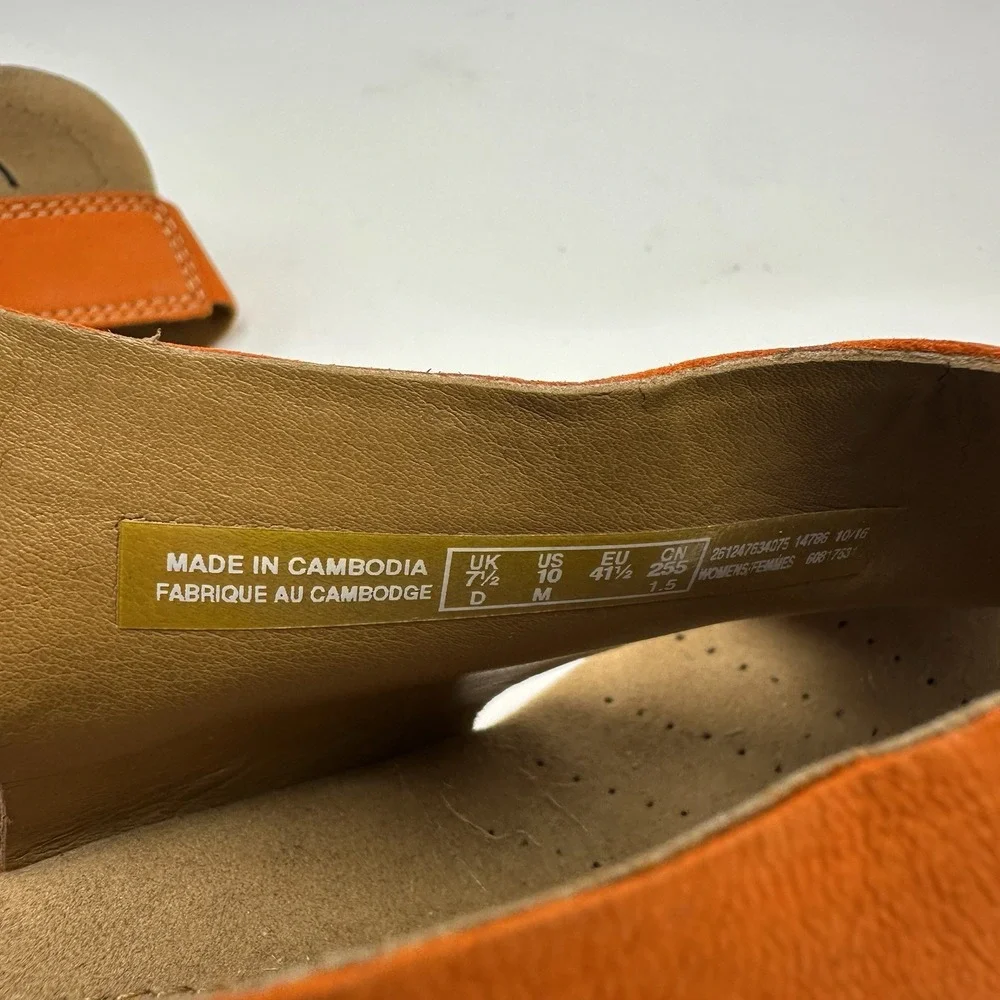 Clarks Orange Wedge Sandals